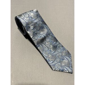 Gray Paisley‎ W/ Light Blue Canali 1934 Tie Made In Italy
